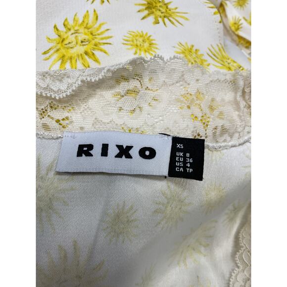 Rixo 'Selva' White Flora Print Top Size XS - Picture 4 of 5